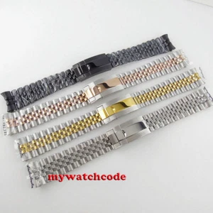 20mm 316L Edelstahl Massiv Jubiläumsarmband passt 40mm Bliger Parnis Uhr - Bild 1 von 9