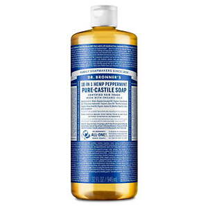 Dr. Bronner's Pure-Castile Liquid Soap 32oz-Hemp Peppermint (FREE FAST SHIPPING)