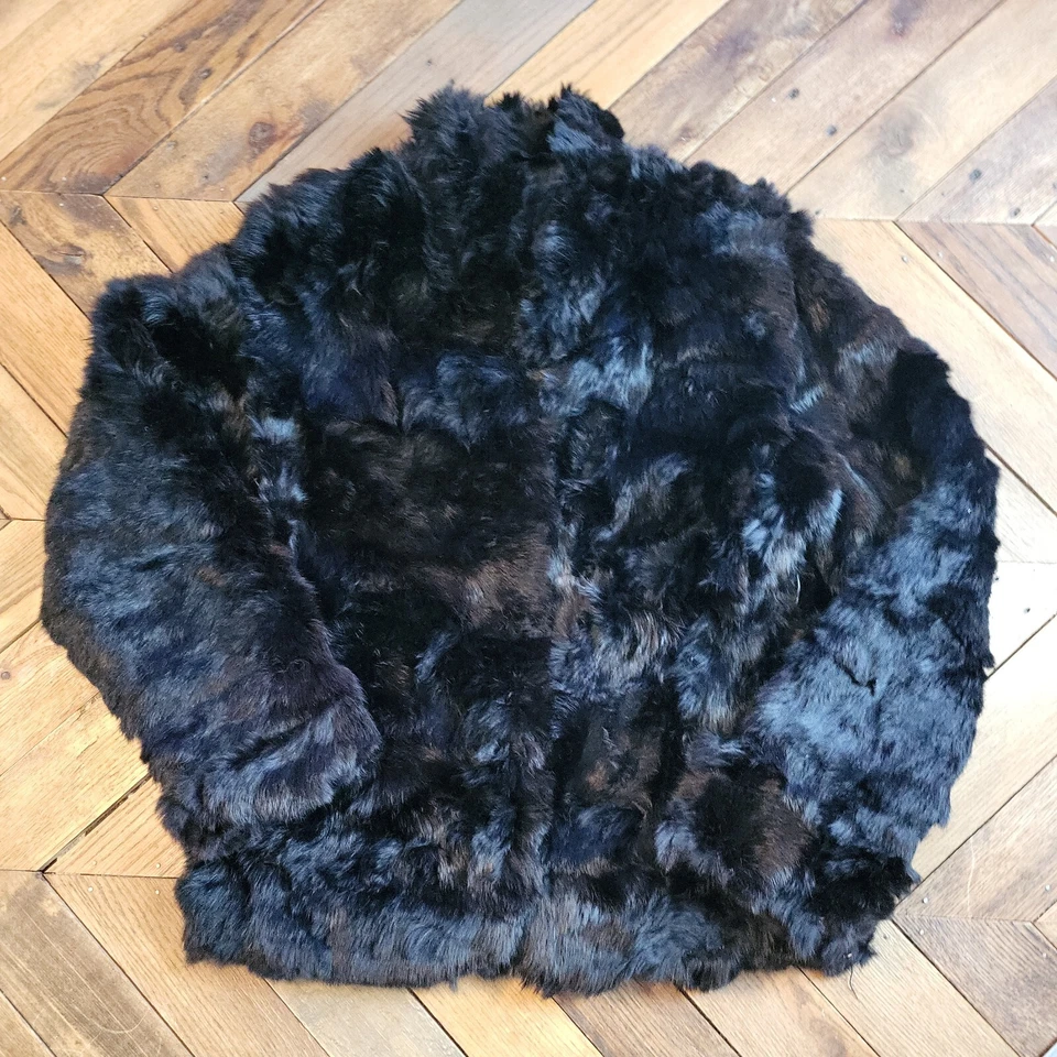 Abrigo Sergio Valente Vintage Piel de Conejo M Hecho en Hong Kong Vintage Años 70 Años 80 Foto 1 de 4