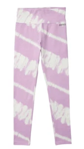 Justice Girls Leggings Purple 10 Full Length Elastic Waist Tie Dye Logo - Picture 1 of 12