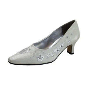 Floral Fern Women's Wide Width Dress Satin Pumps *** Read Description *** - Picture 1 of 10