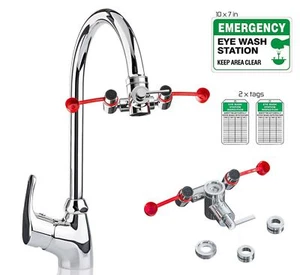 Skywin Kit Lavaggio Occhi - Rubinetto Montato Emergenza Stazione Lavaggio Occhi Lavello Attacco... - Foto 1 di 9