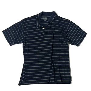 Dockers Men Black and Gray Striped Collared Golf Shirt Size Small - Picture 1 of 7
