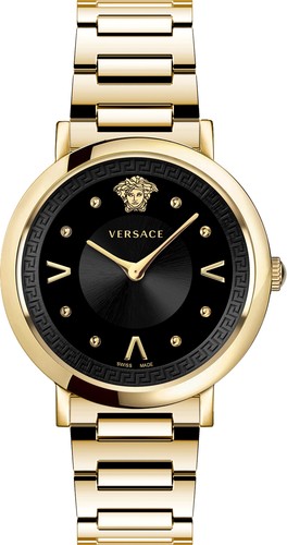 Versace VEVD00619 Pop Chic Lady nero oro acciaio inox orologio da polso donna NUOVO