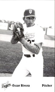 1995 Great Falls Dodgers Team Issue #5 Oscar Rivera Mexico MX Baseball Card