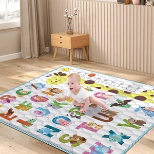 Baby Play Mat for Floor 2 n 1 Crawling & Learning 50x50 Playpen Mat toddlers NEW - Picture 1 of 4
