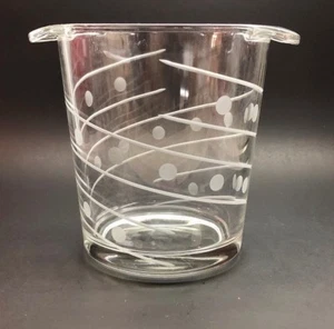 Rolf Glass Etched "Dots & Swirls" Champagne Bucket / Glass from France - Picture 1 of 5