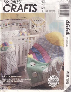 90s McCall's Crafts Sewing Pattern 4664 Baby Nursery Room Decor - Picture 1 of 2