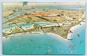 Concepto artístico del Centro Espacial JFK de la NASA en Cabo Kennedy Florida Postal - Imagen 1 de 2