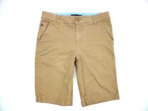 Tommy Hilfiger Boys Adjustable Waist 100% Cotton Beige Khaki Shorts 14 (30x10.5) - Picture 1 of 14