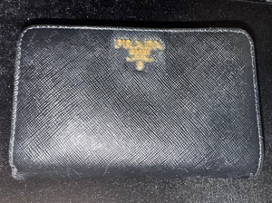 Portafoglio Prada Bifold Pelle Saffiano Nero - Foto 1 di 12