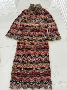 Missoni Damen L Strick Long Rock Oberteil und Unterteil Set fast unbenutzt Luxus elegant - Bild 1 von 5