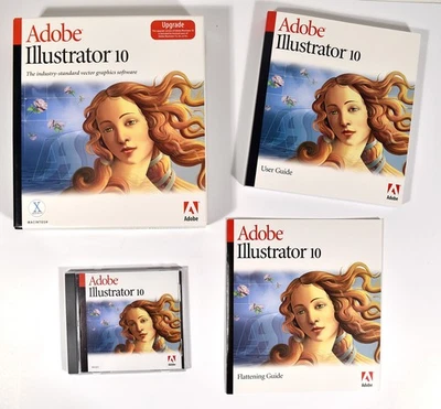 Adobe Illustrator 10 Upgrade Software for Mac w/ Serial Number, in Original Box - Image 1 of 4