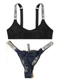 Victoria’s Secret Coordinate schwarze Spitzenunterwäsche - Bild 1 von 17