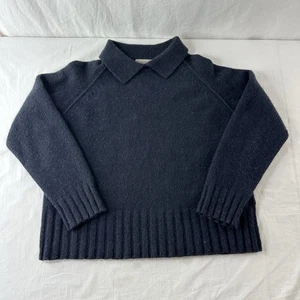 Vtg Eddie Bauer Women’s Sweater Collared Pullover Lambswool Angora Petite Large - Picture 1 of 10