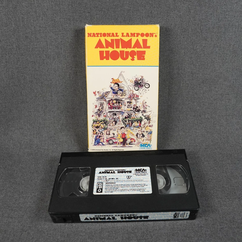 Vintage National Lampoon's Animal House VHS Tape 1988 MCA Home Video R Hi-Fi Foto 1 de 4