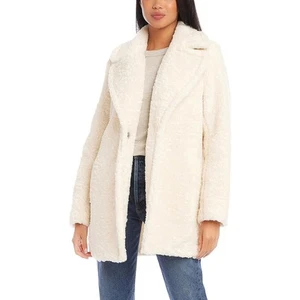 Karen Kane Womens White Sherpa Heavy Warm Faux Fur Coat Outerwear XL BHFO 3893 - Picture 1 of 1