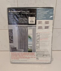 Gummerson Pencil Pleat Blackout Curtain Pair Silver New - Picture 1 of 4