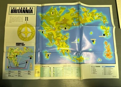 Mapa de NES Ultima: Warriors of Destiny Land of Britannia/Inserto de póster de mazmorra Foto 1 de 4