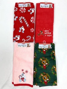 Rudolph Red Nosed Reindeer Christmas Bath Hand Towels 4pk Set Bumble - Bild 1 von 6