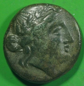Römische Provinz ae18 Thrakien Münze APOLLO & ARTEMIS 3. Jahrhundert v. Chr. @2438 - Bild 1 von 2