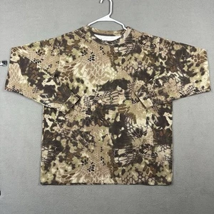 Kryptek Shirt Mens 2XL Brown Highlander Camo Hyperion Lightweight Crew Neck EUC - Picture 1 of 15