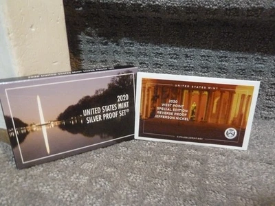 2020 S SILVER PROOF Set 11 Coins w BOX COA + W Reverse Jefferson Nickel RARE - Image 1 of 4