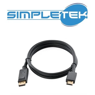 SIMPLETEK CAVO VIDEO DESKTOP MONITOR DISPLAYPORT TO HDMI DP DISPLAY PORT 1,8M NERO