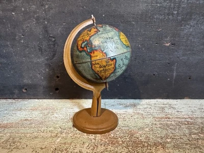 Globo miniatura lata litografía antigua vintage Foto 1 de 4