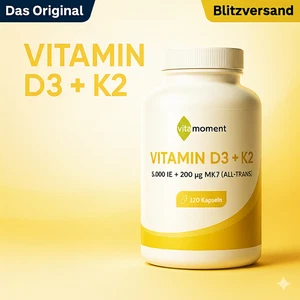 Vitamin D3 & K3 120 Kapseln Hochdosiert Das Original Blitzversand Top Preis !!! - Bild 1 von 1
