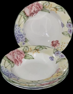 Westbury Court Jessica McClintock CHRISTINA Large Rim Soup Bowl 9 1/2" SET 4 - Picture 1 of 5