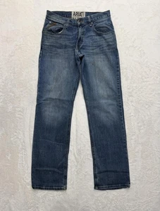 Pantalones de mezclilla Ariat M4 Boot Jeans para hombre 30x34 azul tiro bajo corte bootcut elástico occidental - Imagen 1 de 18