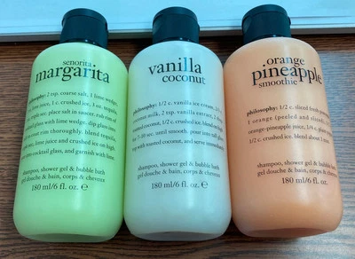 3-Philosophy Margarita, Vanilla Coconut, Shampoo, Shower Gel & Bubble Bath 6 oz - Image 1 of 4