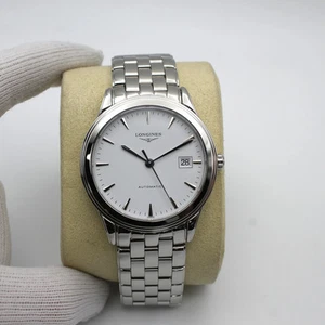 Reloj Longines Flagship automático para hombre esfera blanca acero L4.874.4.12.6 - Imagen 1 de 8