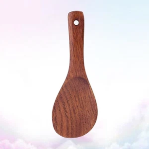 Antigua cuchara de boca oblicua lacada de madera maciza no daña la olla ensalada cena - Imagen 1 de 11