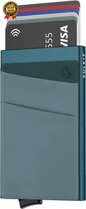 Card Holder with Money Pocket Pop up Wallet RFID Blocking Slim Metal Bank Card C - Picture 1 of 12