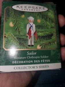 Hallmark Keepsake Miniature Ornament 2000 SAILOR #6 in Clothespin Soldier Series - Picture 1 of 6