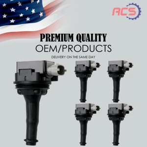 Paquete de 5 bobinas de encendido OEM para Volvo S40 S60 V50 V70 C30 L5 2,4 L 2,5 L C1721 UF517 - Imagen 1 de 11
