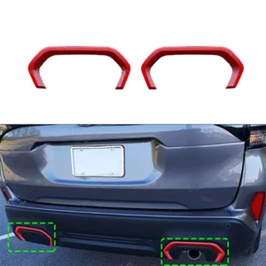 2X Red Color Rear Fog Light Cover eyebrow Molding Trim For Subaru Forester 2025+ - Picture 1 of 5