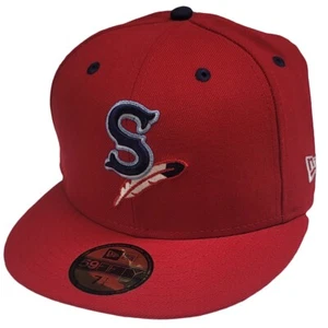 Spokane Indians New Era 5950 Fitted Hat - Red - Picture 1 of 1