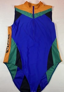 Forever 21 Plus Size Blue Multi Honda Sleeveless Bodysuit size 2X - Picture 1 of 13