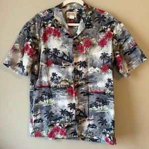 Royal Hawaiian Creations Made In Hawaii Floral Vacation Beachy Cotton Shirt - Picture 1 of 9