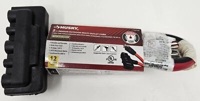 Husky 524 638 2ft Indoor/Outdoor Multi-Outlet Extension Cord 3-Outlet - Image 1 of 2