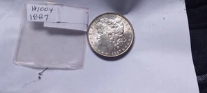 GEM BU+++1887 MORGAN SILVER DOLLAR-1004 - Picture 1 of 2
