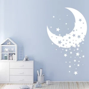 Twinkle Star Moon Nursery Wall Sticker WS-44158 - Picture 1 of 10