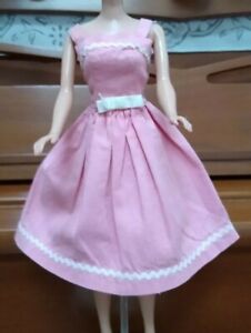 Vintage Clone Pink and White Sundress Fits Barbie Miss Suzette Babs Lk Sz Exc