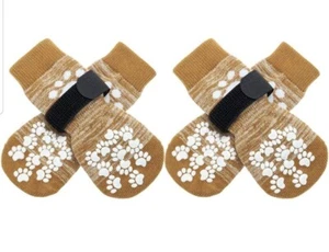 Anit-Slip Dog Socks Traction Control Hot/Cold Pavement Paw Protectors Size Large - Picture 1 of 10