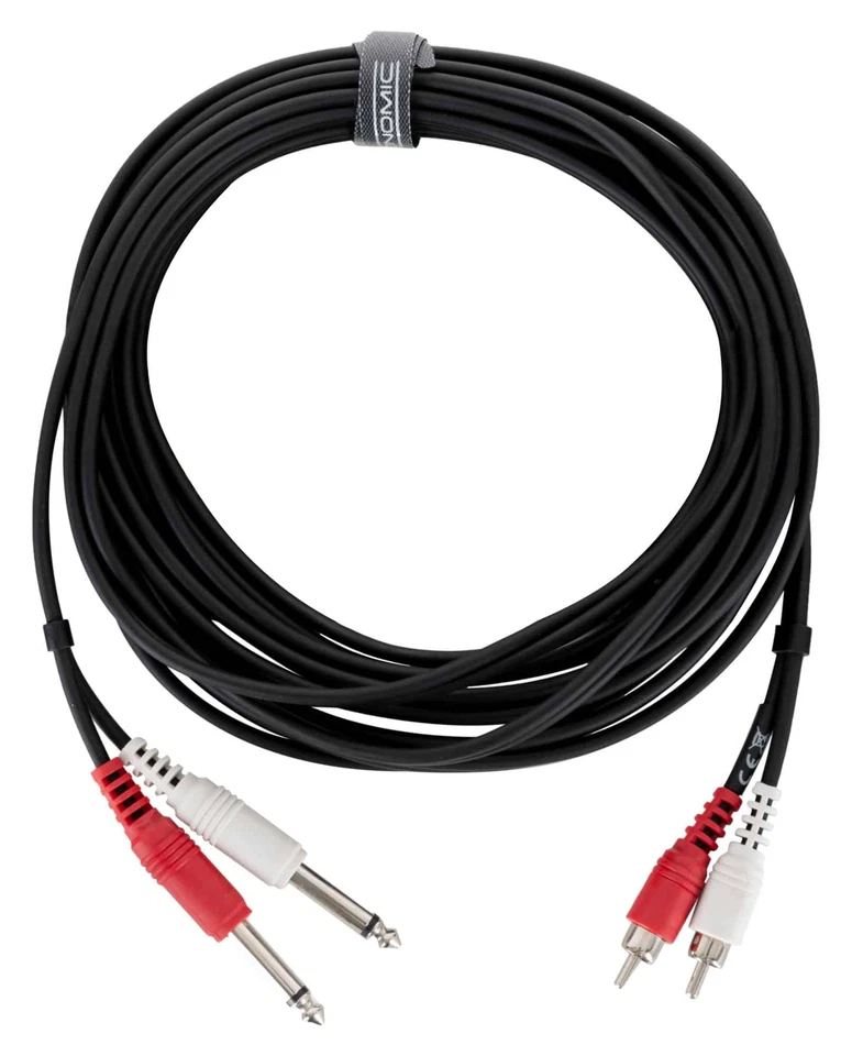 PRONOMIC DJ PA Audio Kabel Stereo 6,3mm Klinke Cinch RCA Kabel Mono 6 m Stecker Studio