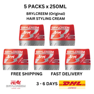 Brylcreem Original Hair Styling Cream for Men 250ml X 5 bottles [FREE SHIPPING] - Picture 1 of 8