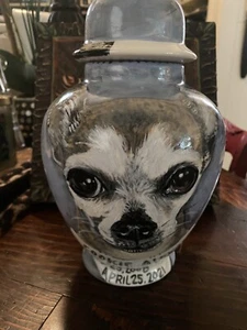 Custom memorial Pet DOG cremation urn CHIHUAHUA Medium/ Art Any type of pets - Picture 1 of 1